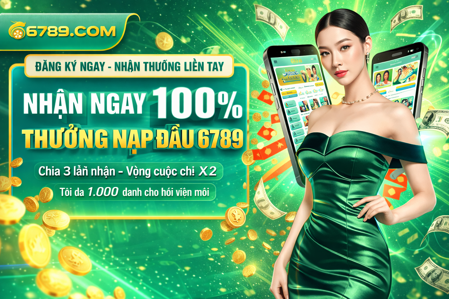 6789 NẠP ĐẦU 100%